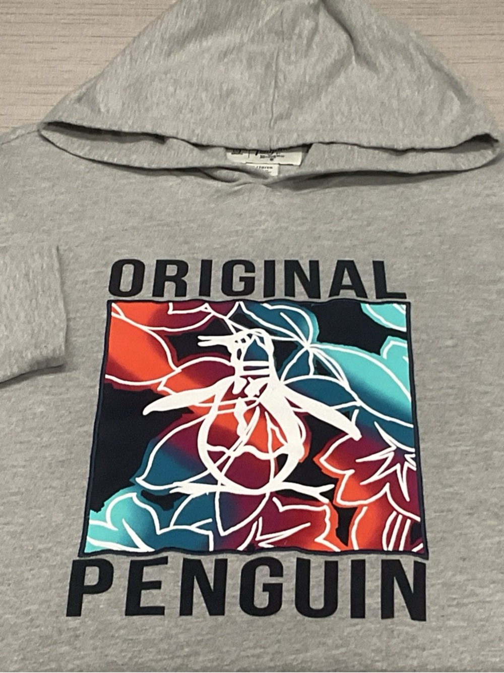 Original Penguin by Munsingwear Men’s XL Light Gray Melange Hoodie